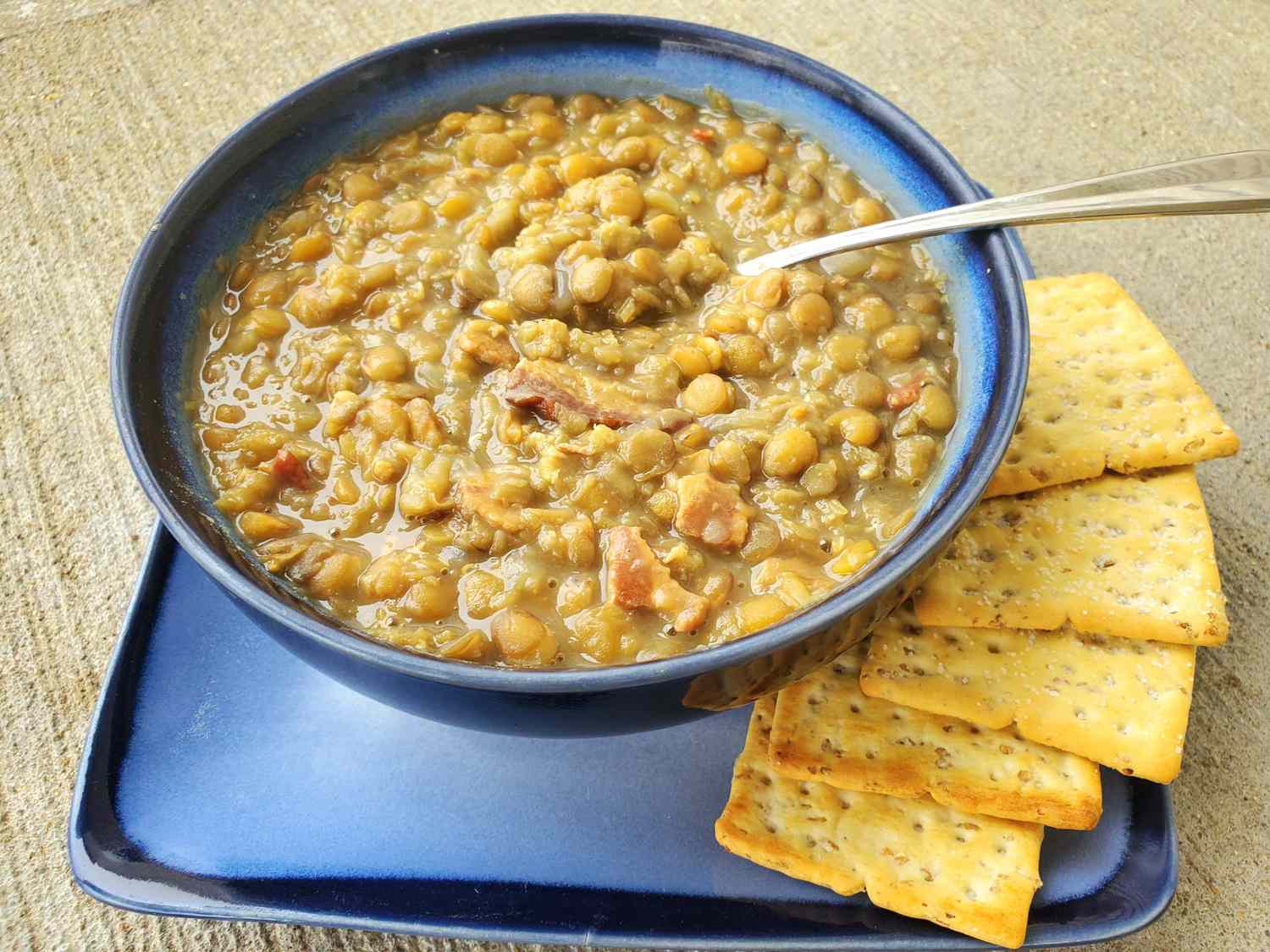 Slow Cooker Lentil Soup with Bacon Recipe