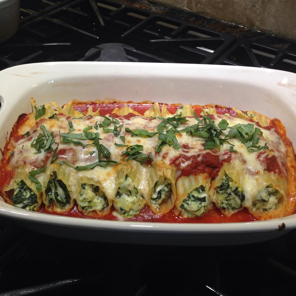 Spinach Cheese Manicotti Recipe