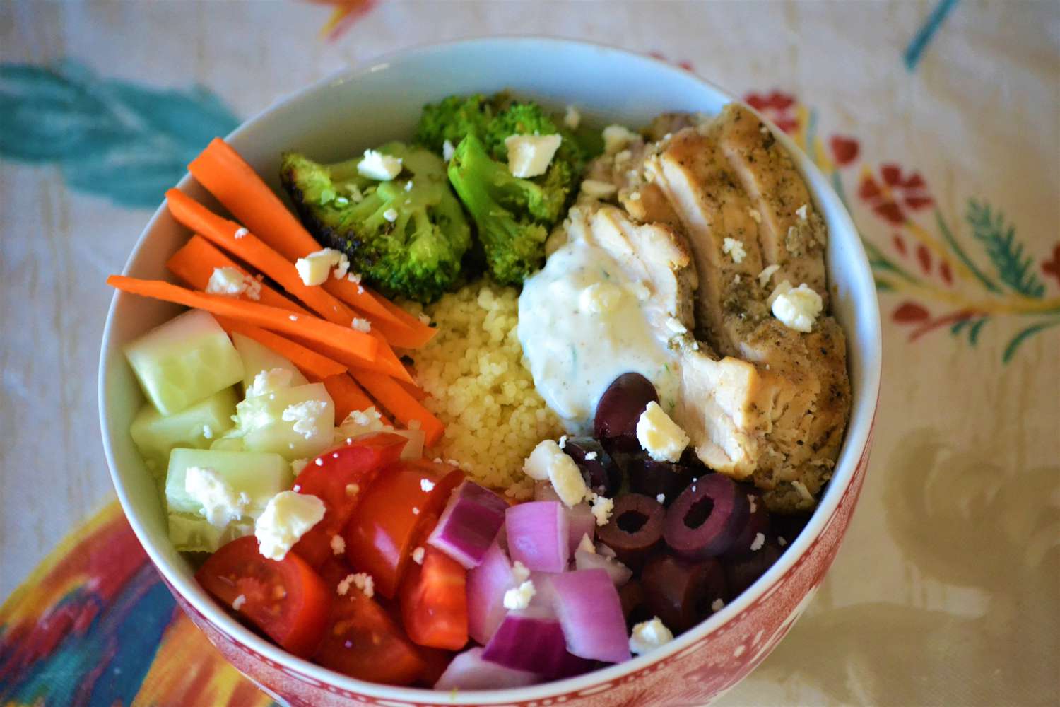 Greek Chicken Couscous Bowl Recipe