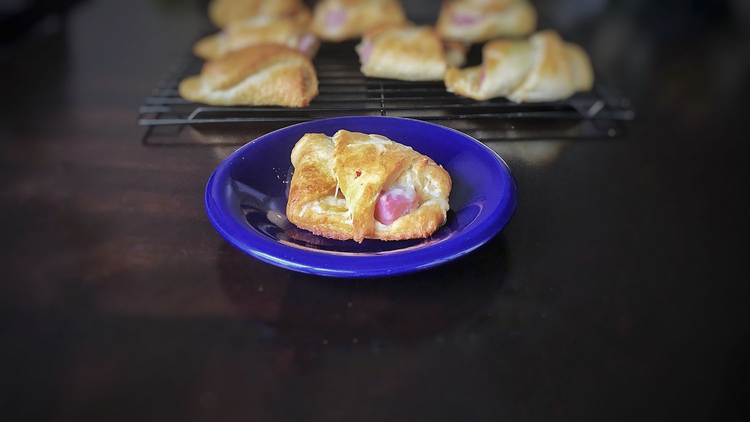 Breakfast Croissants Stuffed with Ham and Gruyere Recipe