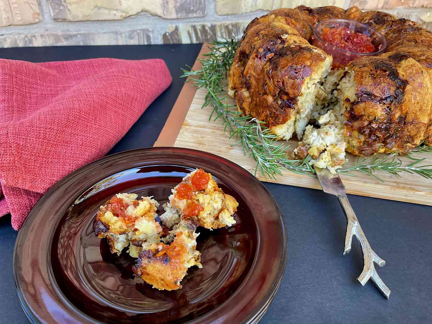 Leftover Turkey Pull-Apart Bread Recipe