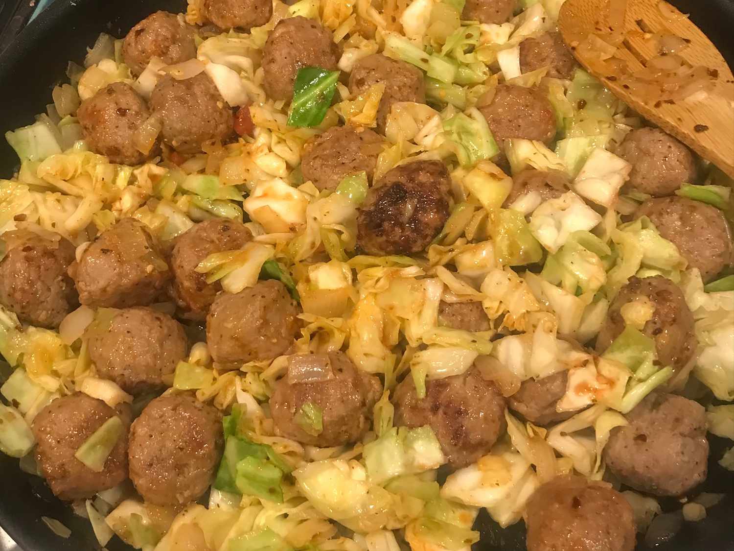 Quick Cabbage and Chicken Meatballs Recipe