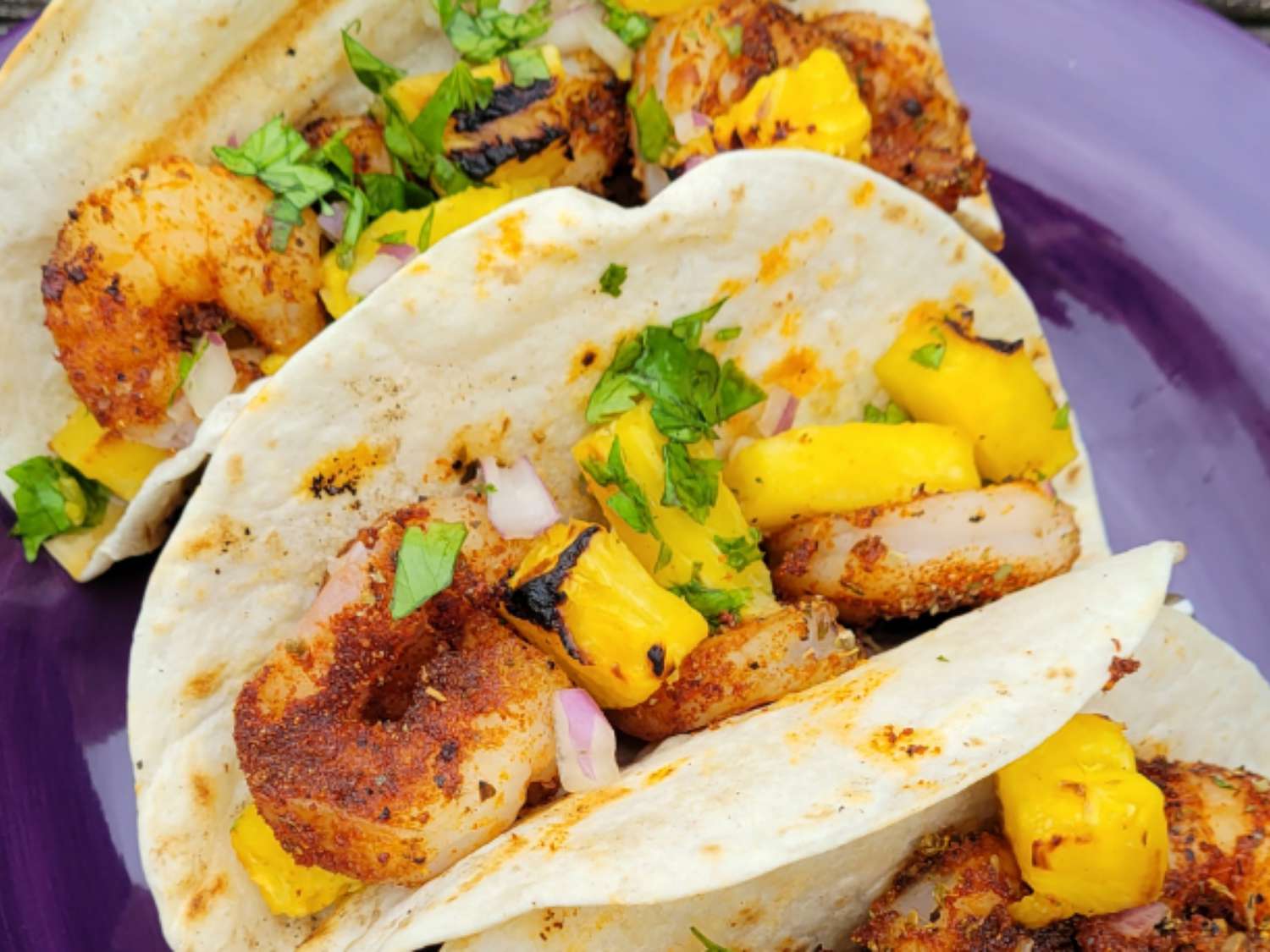 Blackened Shrimp Tacos with Pineapple Recipe