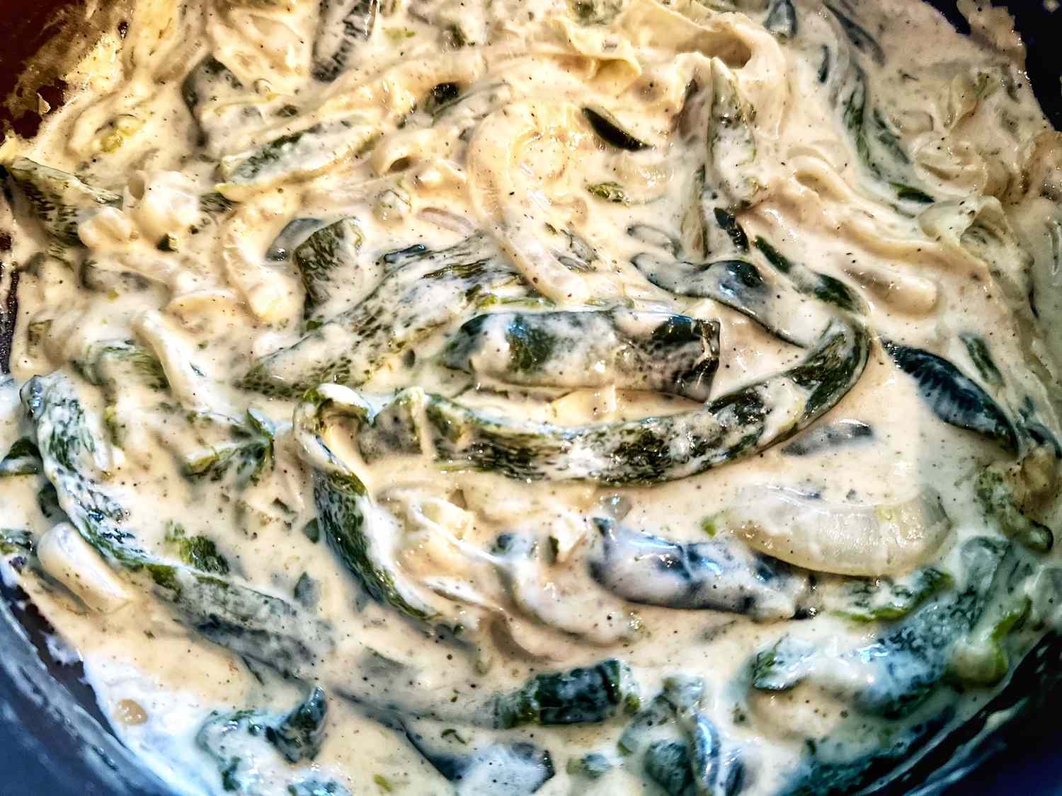 Rajas con Crema (Roasted Poblano Peppers in Cream Sauce) Recipe