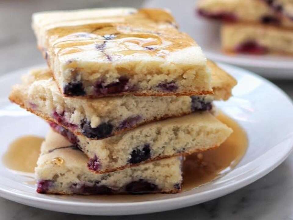 Sheet Pan Blueberry Pancakes Recipe