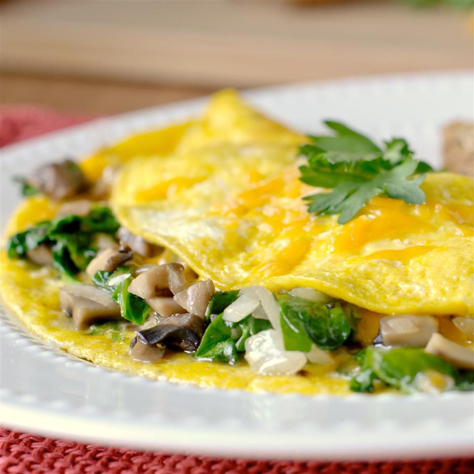 Mushroom Spinach Omelet Recipe