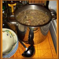 Grandpa's Beef, Mushroom, and Barley Soup Recipe