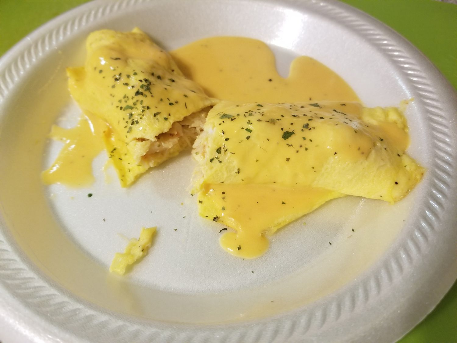 Seafood Omelets with Creamy Cheese Sauce Recipe