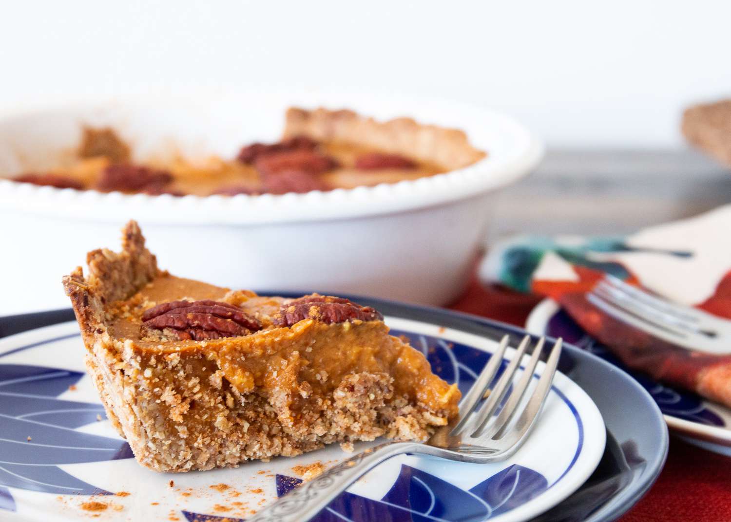 Pumpkin Tart with Pecan Crust Recipe