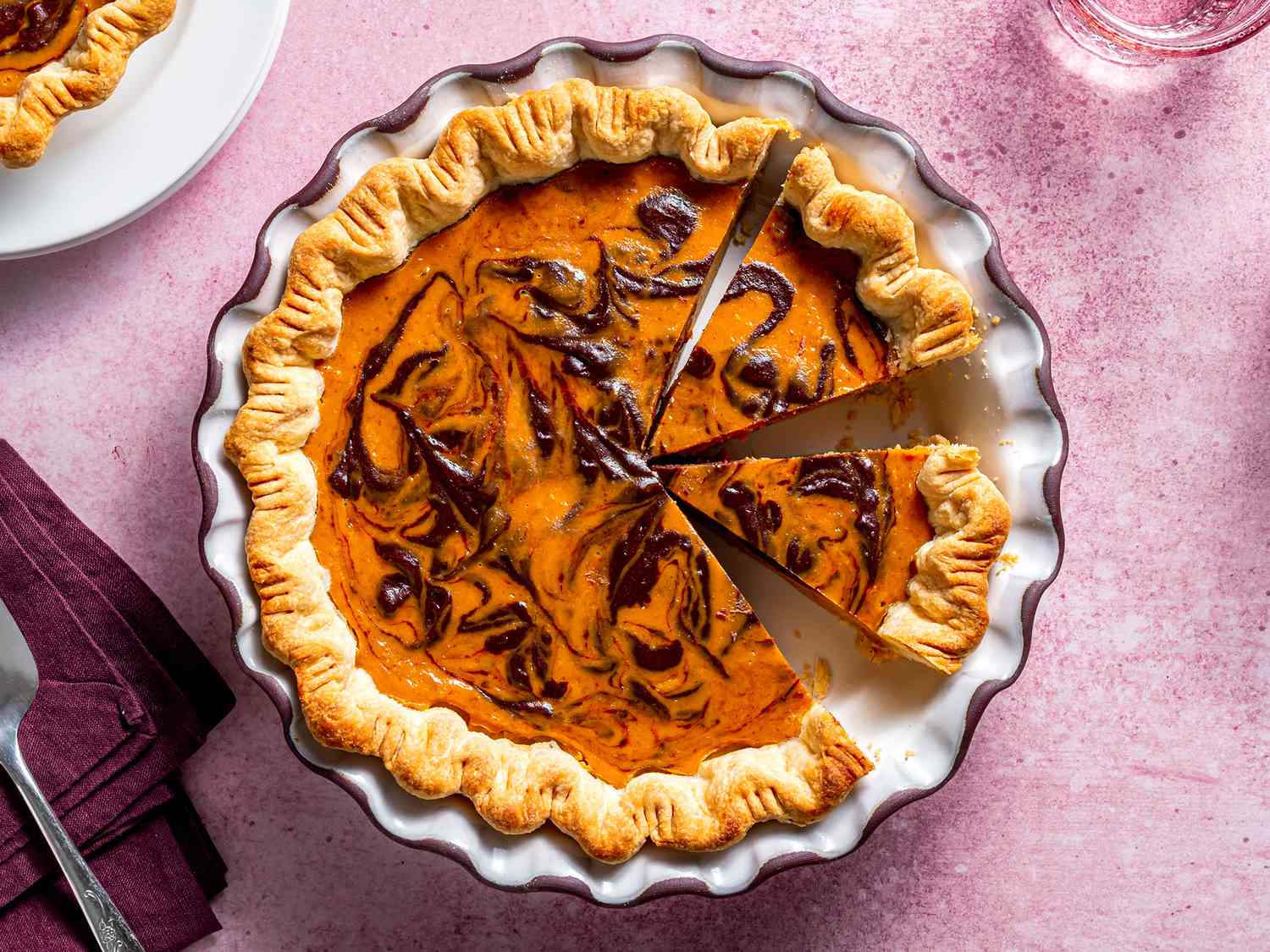 Marbled Chocolate Pumpkin Pie