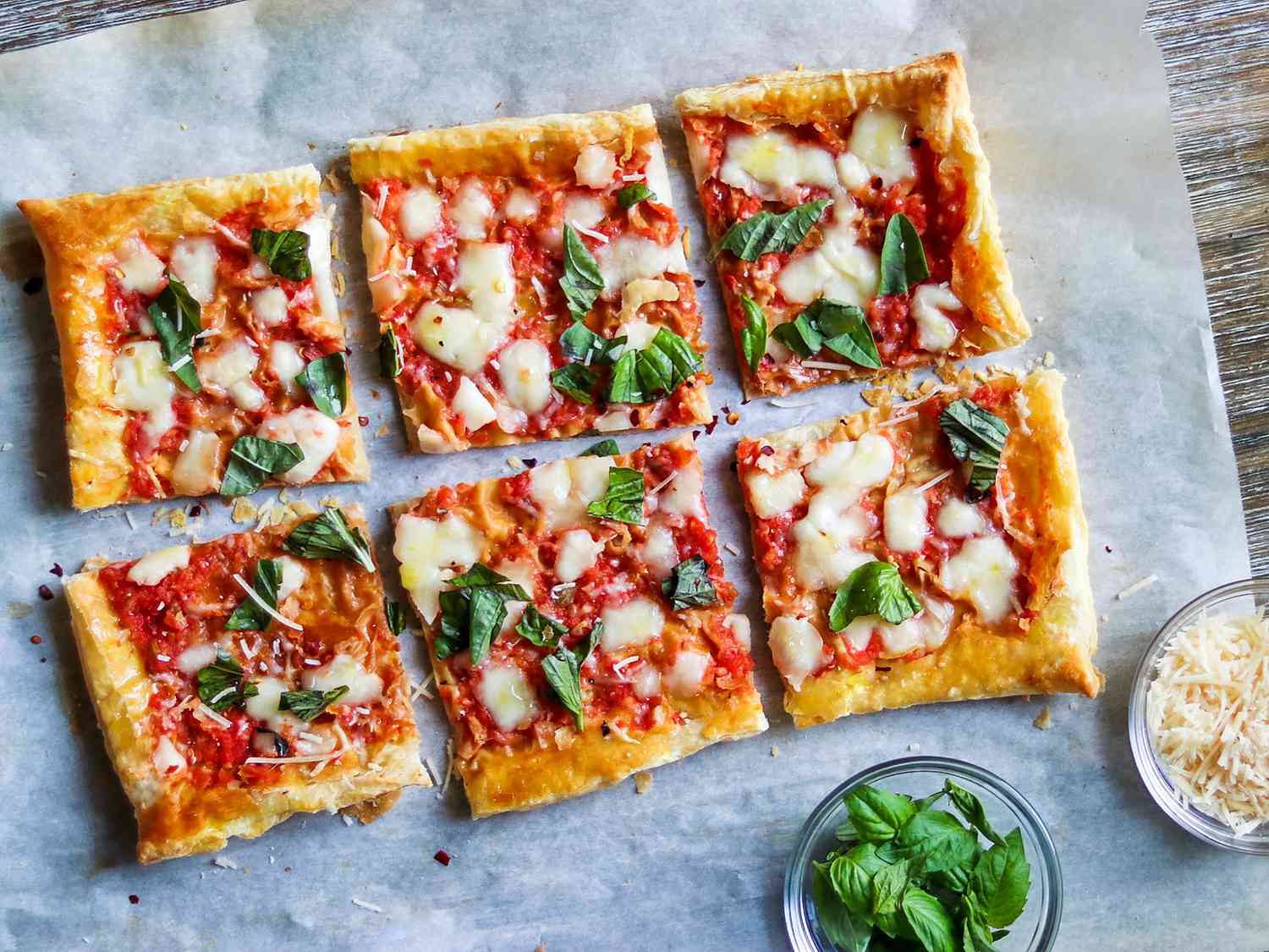 Puff Pastry Margherita Pizza Recipe