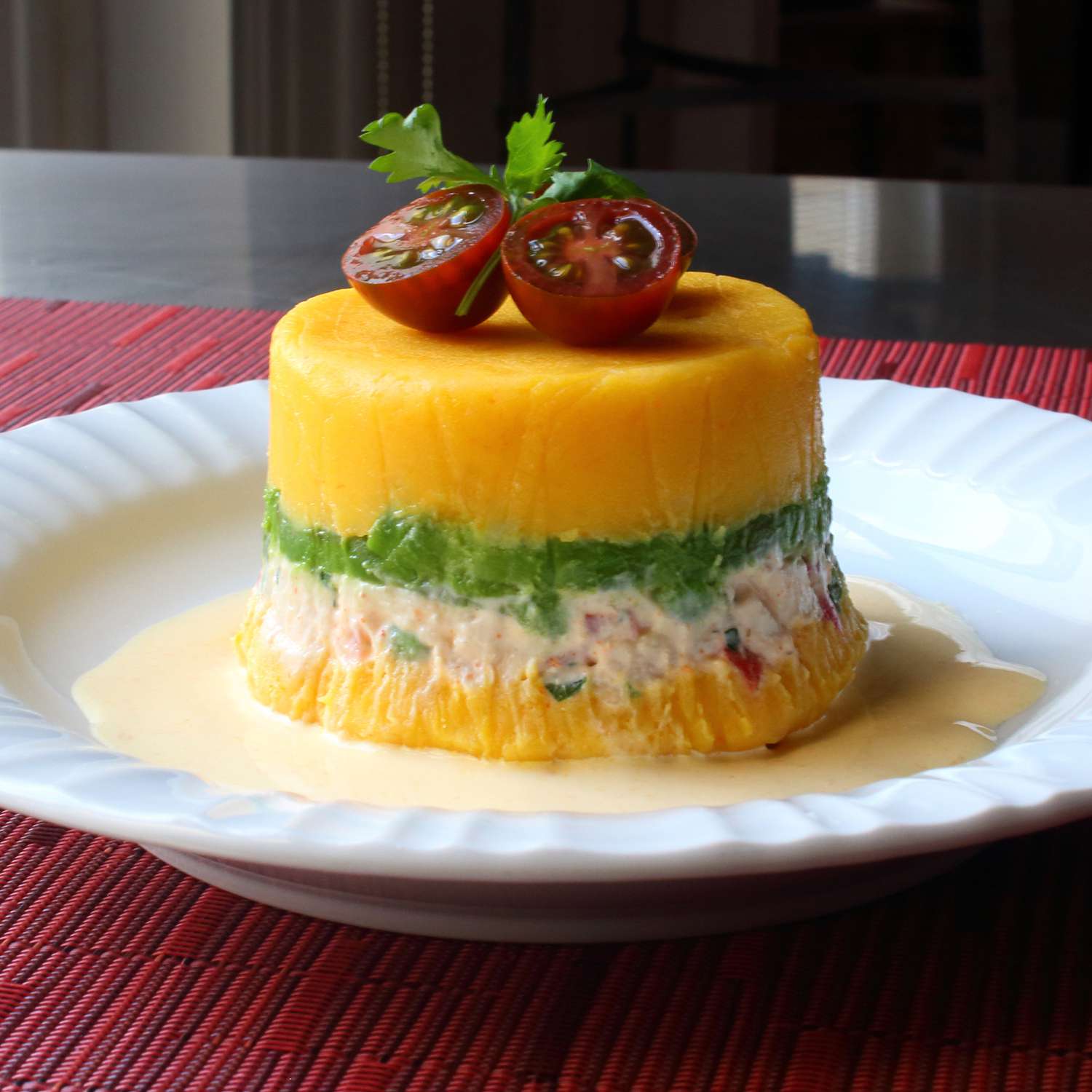 Peruvian Potato-Chicken Salad (Causa Rellena) Recipe