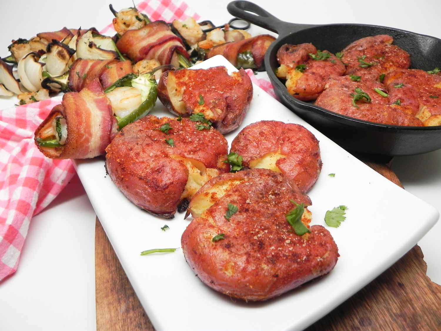 Backyard Skillet Smashed Potatoes and Onions Recipe